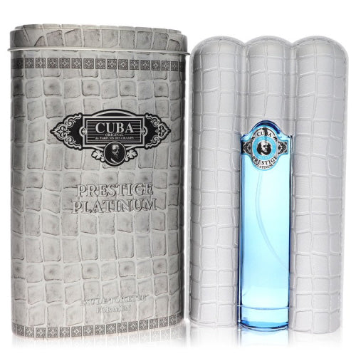 Cuba Prestige Platinum by FragluxeEau De Toilette Spray 3 oz 3 oz / 90 ml / Alcohol, Amber, Woody, Aldehyde, Oils Men