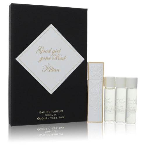 Good Girl Gone Bad by Kilian4 x 0.25 oz Travel Spray includes 1 White Travel Spray with 4 Refills 4 x.25 oz 4 x.25 oz / 4 x 7 ml / Alcohol,
