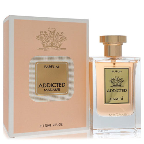 Hamidi Addicted Madame by HamidiEau De Parfum Spray 4 oz 4 oz / 120 ml / Alcohol, Amber, Woody, Aldehyde, Oils Women