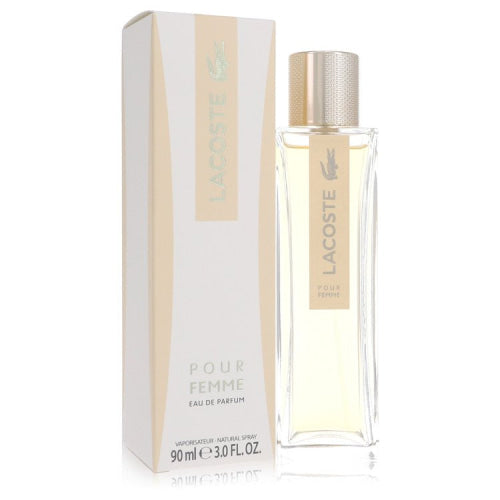 Lacoste Pour Femme by LacosteEau De Parfum Spray 3 oz 3 oz / 90 ml / Alcohol, Amber, Woody, Aldehyde, Oils Women