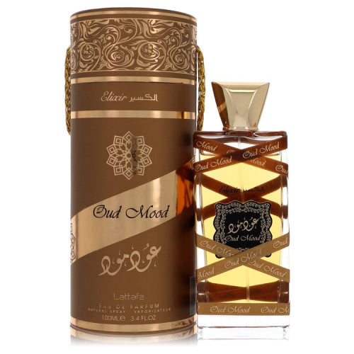 Lattafa Oud Mood Elixir by LattafaEau De Parfum Spray (Unisex) 3.4 oz 3.4 oz / 100 ml / Alcohol, Amber, Woody, Aldehyde, Oils Unisex