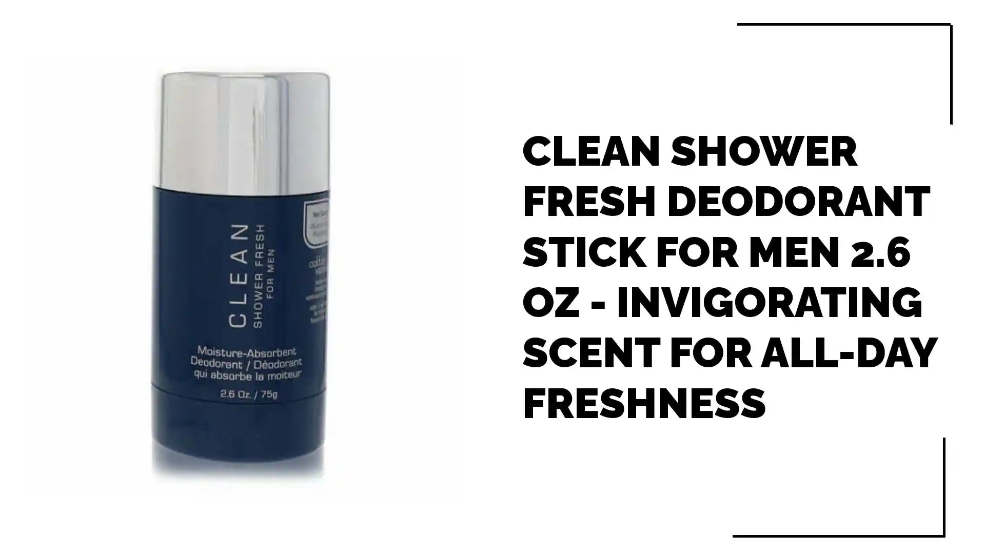 Clean Shower Fresh Deodorant Stick for Men 2.6 oz - Invigorating Scent for All-Day Freshness by@Outfy