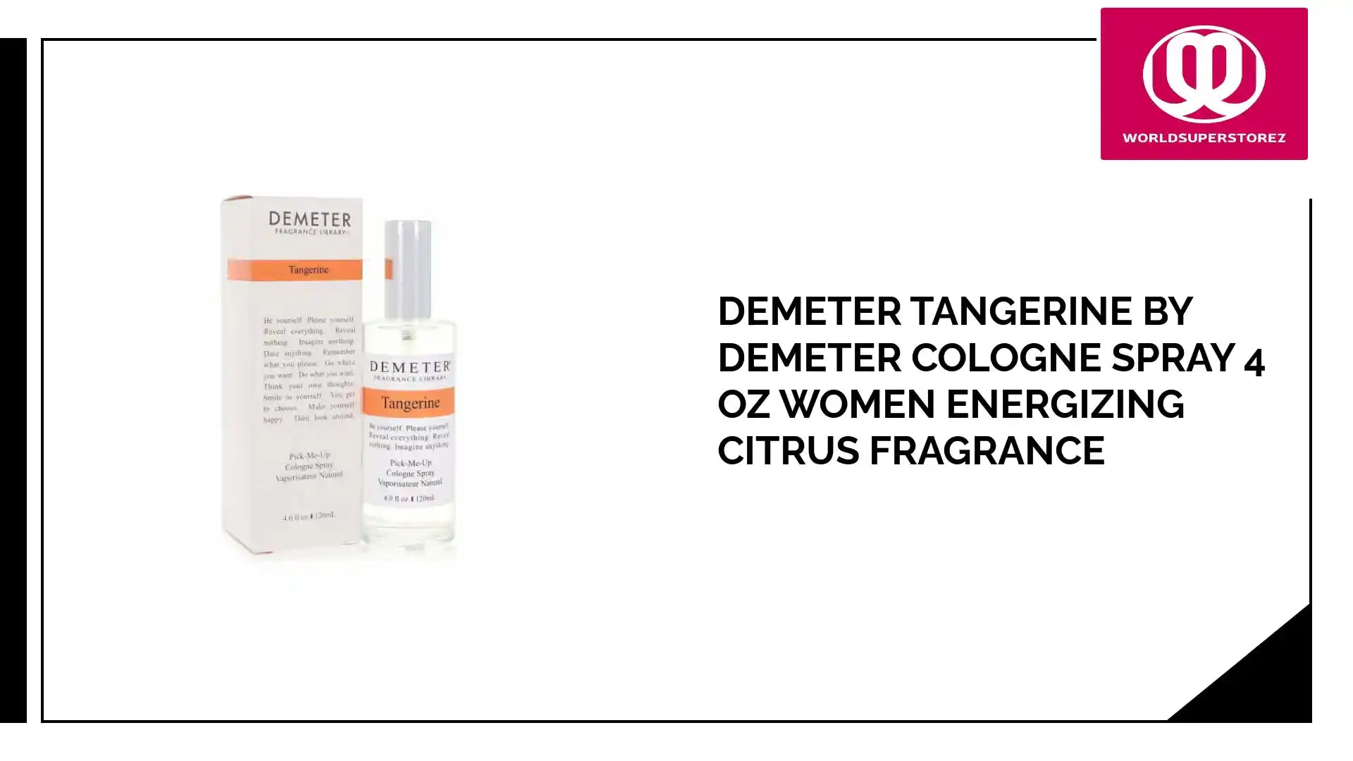 Demeter Tangerine by Demeter Cologne Spray 4 oz Women Energizing Citrus Fragrance by@Outfy