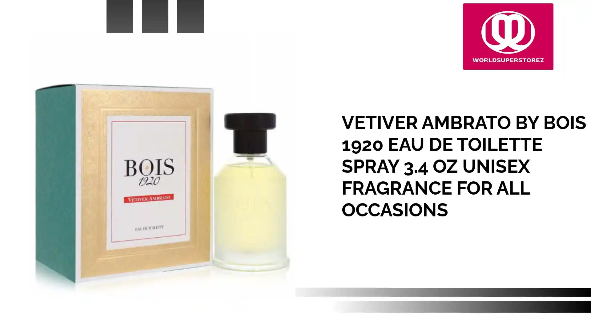 Vetiver Ambrato by Bois 1920 Eau De Toilette Spray 3.4 oz Unisex Fragrance for All Occasions by@Outfy