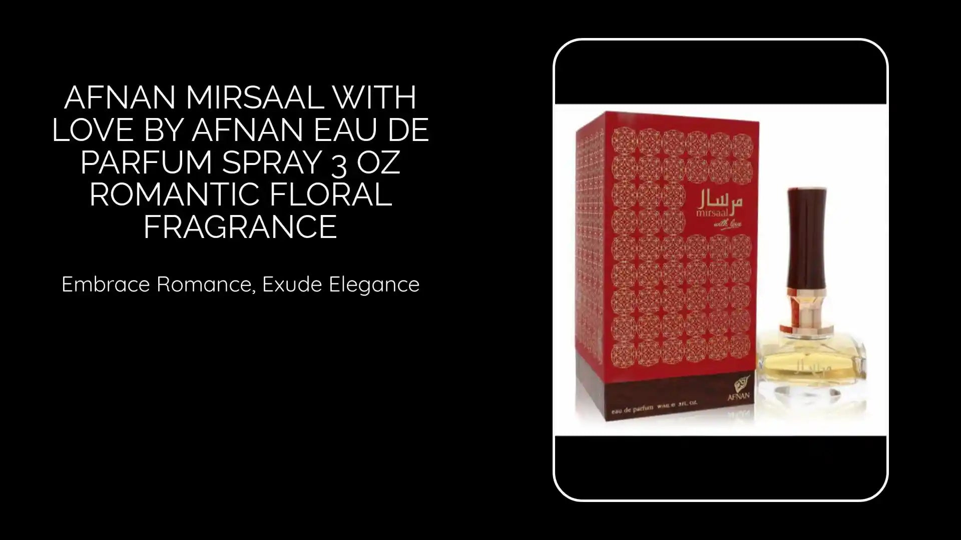 Afnan Mirsaal With Love by Afnan Eau De Parfum Spray 3 oz Romantic Floral Fragrance by@Outfy