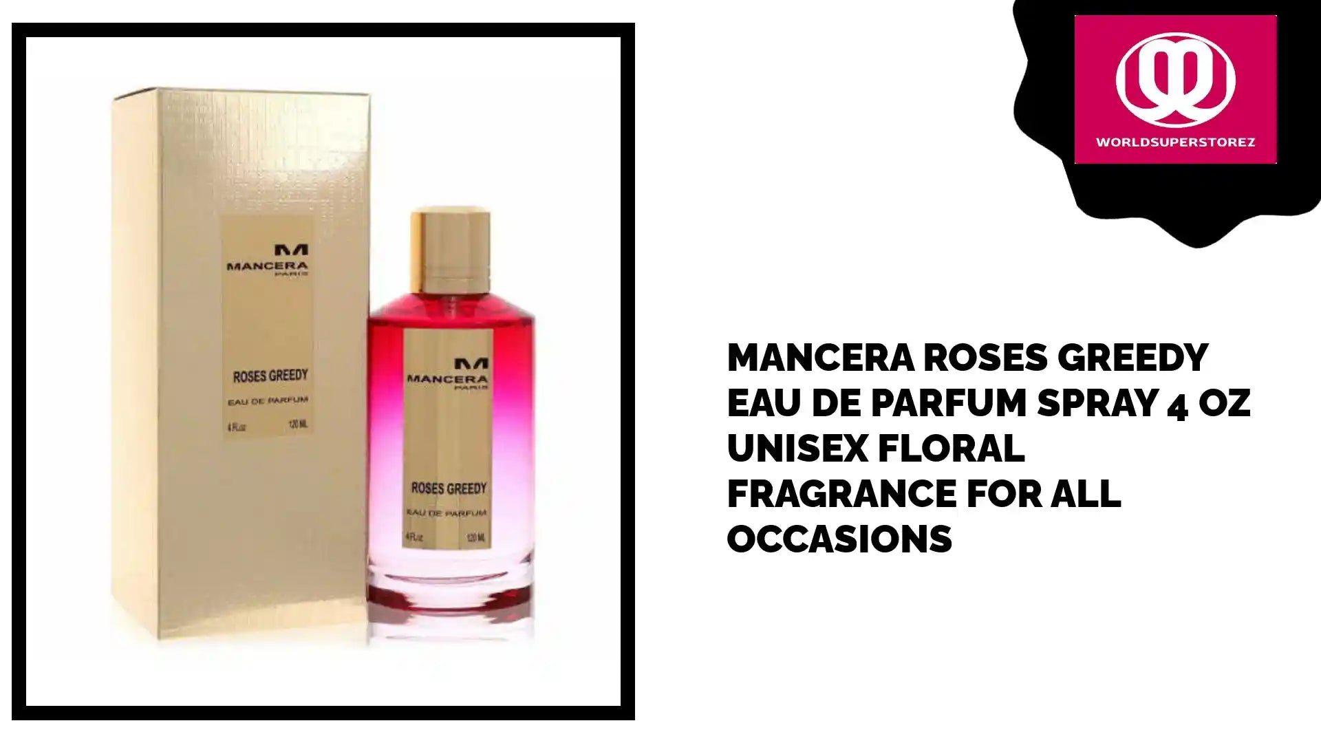 Mancera Roses Greedy Eau De Parfum Spray 4 oz Unisex Floral Fragrance for All Occasions by@Outfy