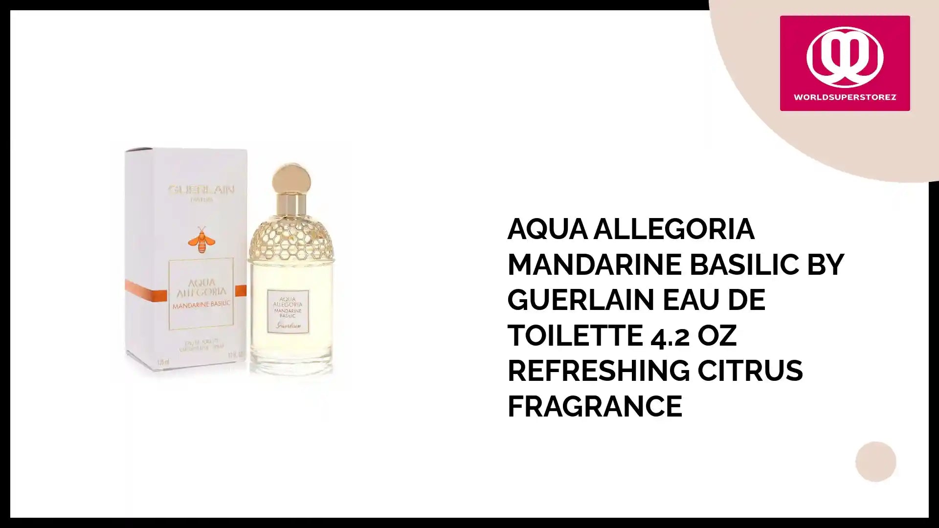 AQUA ALLEGORIA Mandarine Basilic by Guerlain Eau De Toilette 4.2 oz Refreshing Citrus Fragrance by@Outfy