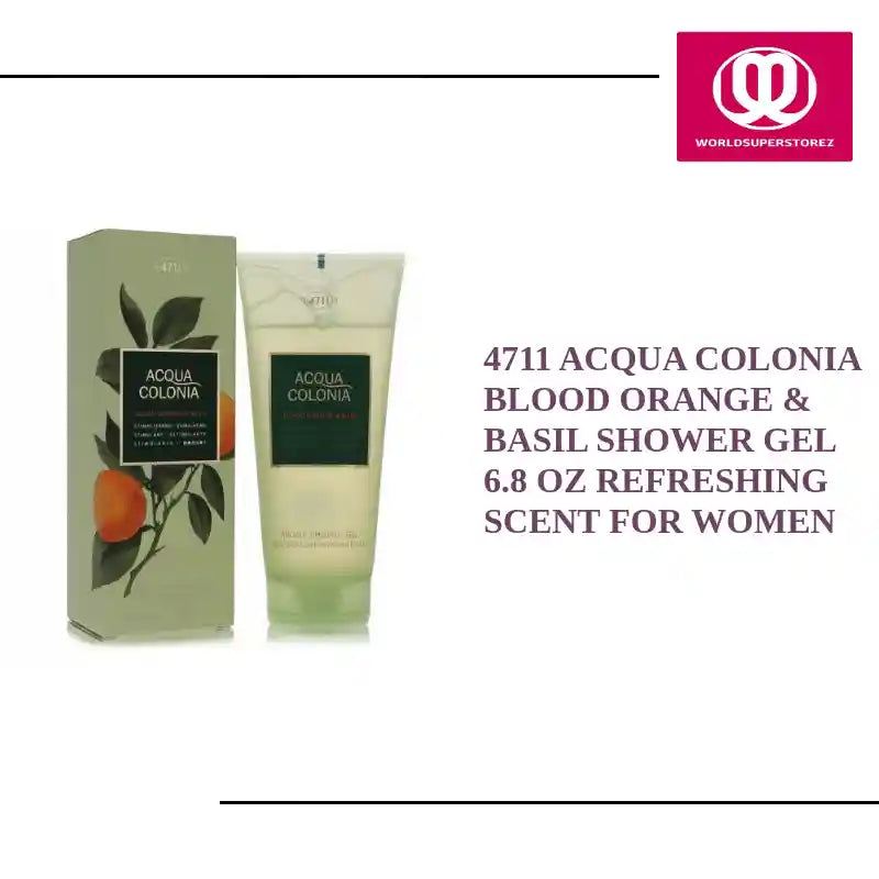 4711 Acqua Colonia Blood Orange & Basil Shower Gel 6.8 oz Refreshing Scent for Women by@Outfy