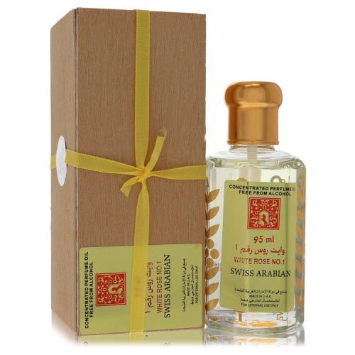 White Rose No 1 by Swiss ArabianConcentrated Perfume Oil Free From Alcohol (Unisex) 3.21 oz 3.21 oz / 95 ml / Alcohol, Amber, Woody,