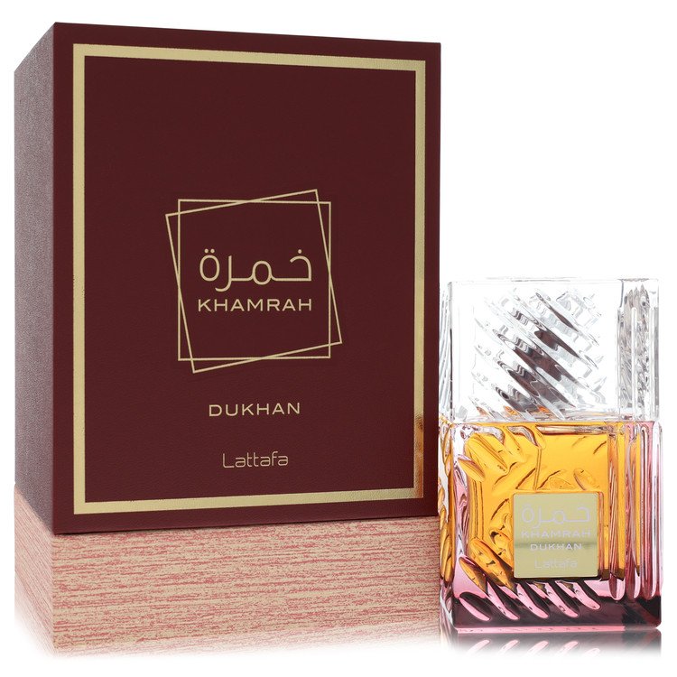Lattafa Khamrah Dukhan by Lattafa - Eau De Parfum Spray (Unisex) 3.4 oz