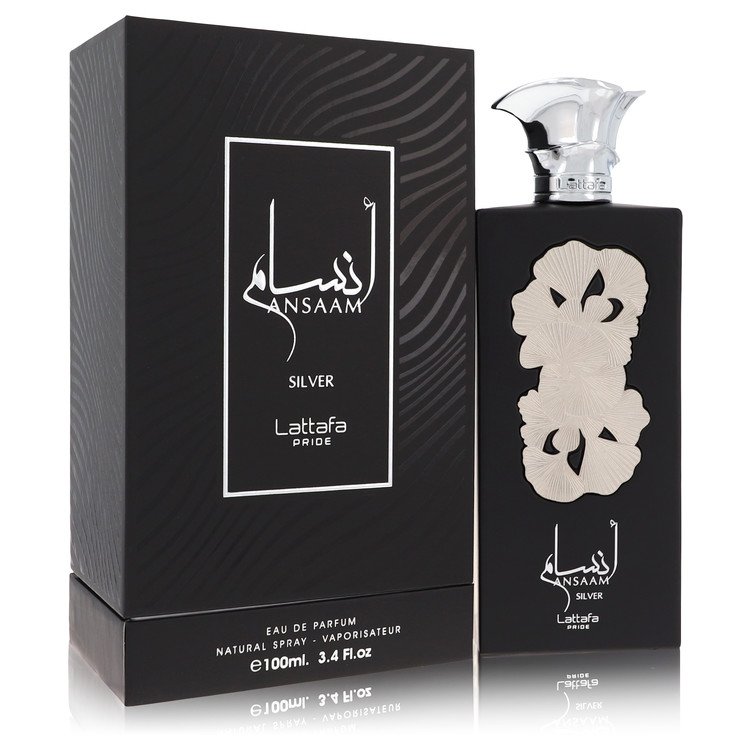 Lattafa Pride Ansaam Silver by Lattafa - Eau De Parfum Spray (Unisex) 3.4 oz