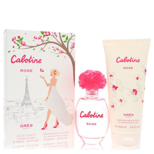 Cabotine Rose by Parfums GresGift Set -- 3.4 oz Eau De Toilette Spray + 6.7 oz Body Lotion -- / -- / Alcohol, Amber, Woody, Aldehyde, Oils