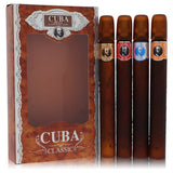 Cuba Gold by Fragluxe Gift Set with Four Unique Fragrance Sprays for Men