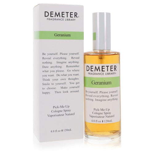 Demeter Geranium by DemeterCologne Spray 4 oz 4 oz / 120 ml / Alcohol, Amber, Woody, Aldehyde, Oils Women