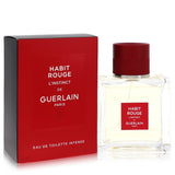 Habit Rouge L'instinct by Guerlain Eau De Toilette Intense Spray for Men 1.6 oz