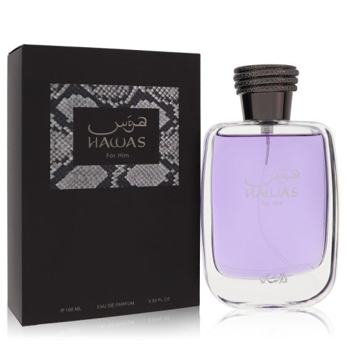 Hawas by RasasiEau De Parfum Spray 3.33 oz 3.33 oz / 98 ml / Alcohol, Amber, Woody, Aldehyde, Oils Men
