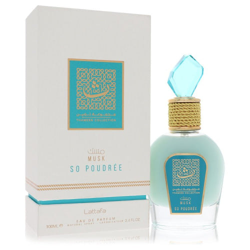 Lattafa Musk So Poudree by LattafaEau De Parfum Spray (Unisex) 3.4 oz 3.4 oz / 100 ml / Alcohol, Amber, Woody, Aldehyde, Oils Unisex