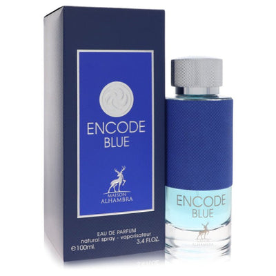 Maison Alhambra Encode Blue Eau De Parfum Spray 3.4 oz for Men, Invigorating Fragrance