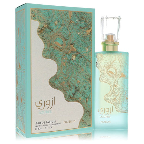 Nusuk Azuree by NusukEau De Parfum Spray 2.7 oz 2.7 oz / 80 ml / Alcohol, Amber, Woody, Aldehyde, Oils Women