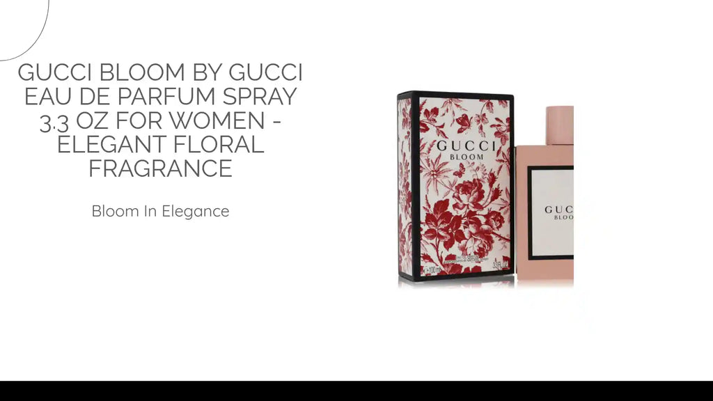 Gucci Bloom by Gucci Eau De Parfum Spray 3.3 oz for Women - Elegant Floral Fragrance by@Outfy