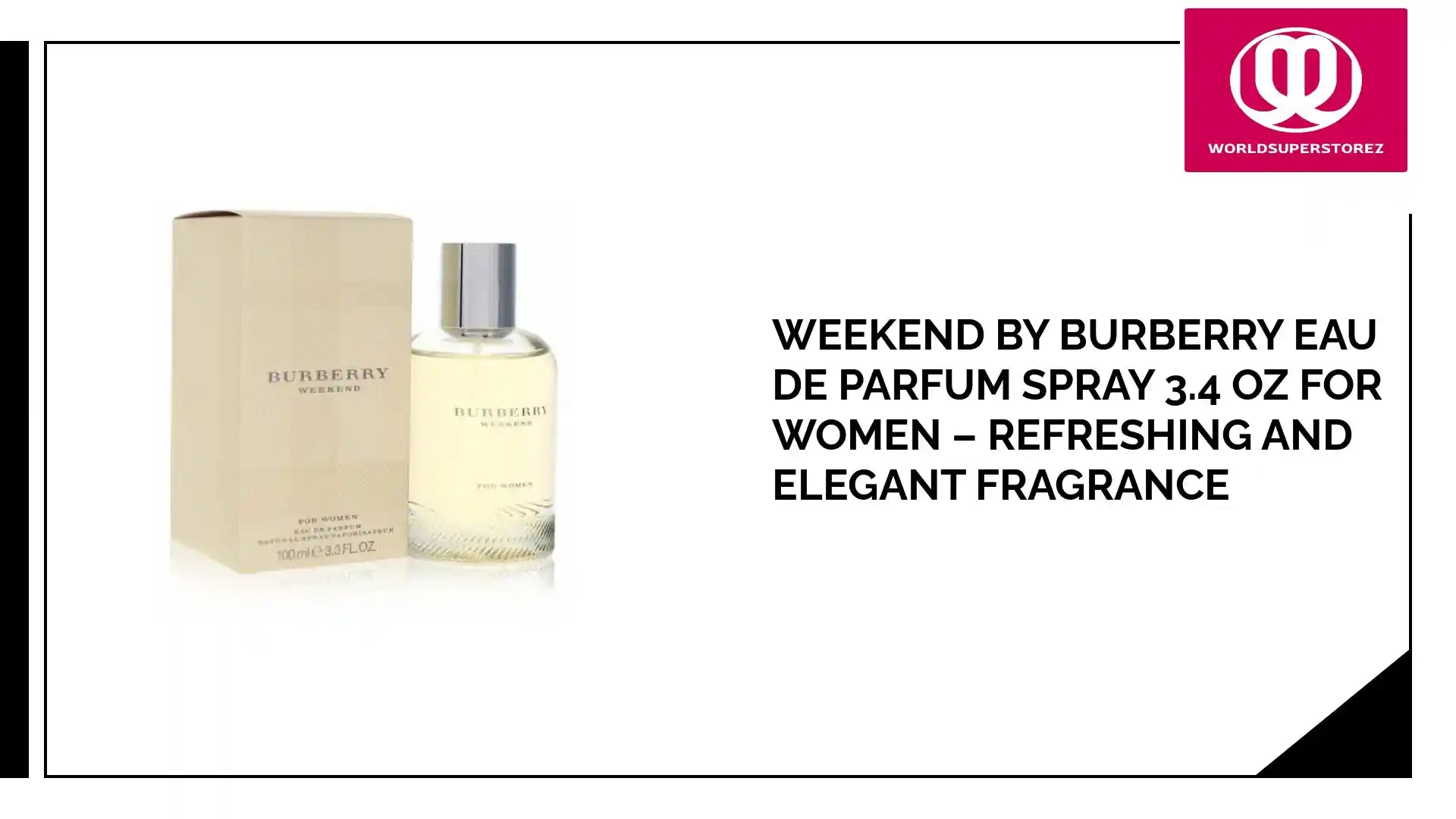 Weekend by Burberry Eau De Parfum Spray 3.4 oz for Women &ndash; Refreshing and Elegant Fragrance by@Outfy