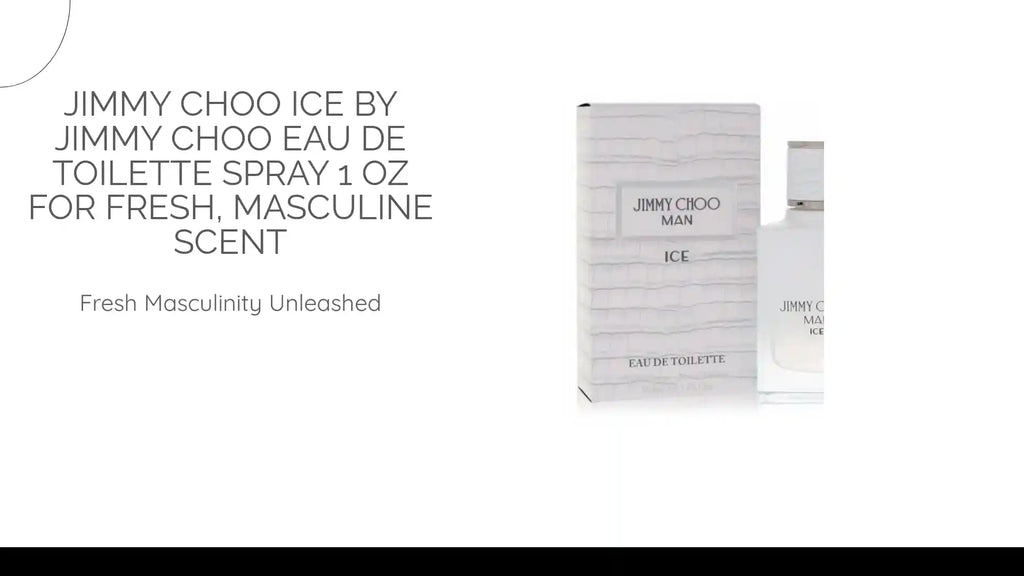 Jimmy Choo Ice by Jimmy Choo Eau De Toilette Spray 1 oz for Fresh, Masculine Scent by@Outfy