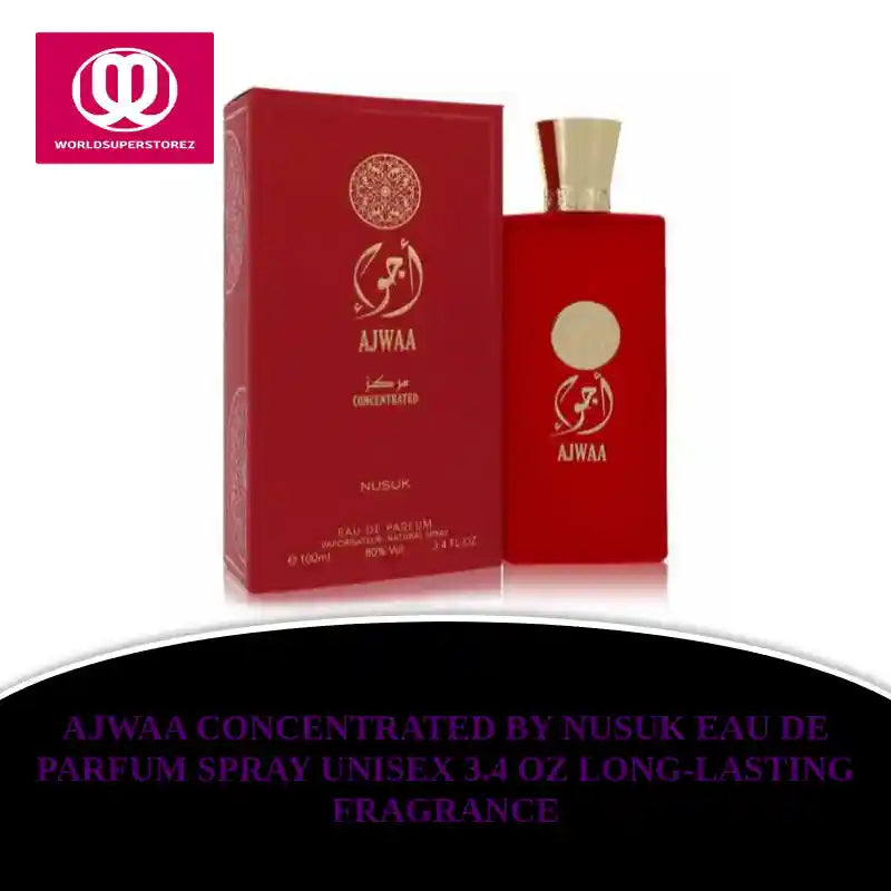 Ajwaa Concentrated by Nusuk Eau De Parfum Spray Unisex 3.4 oz Long-Lasting Fragrance by@Outfy