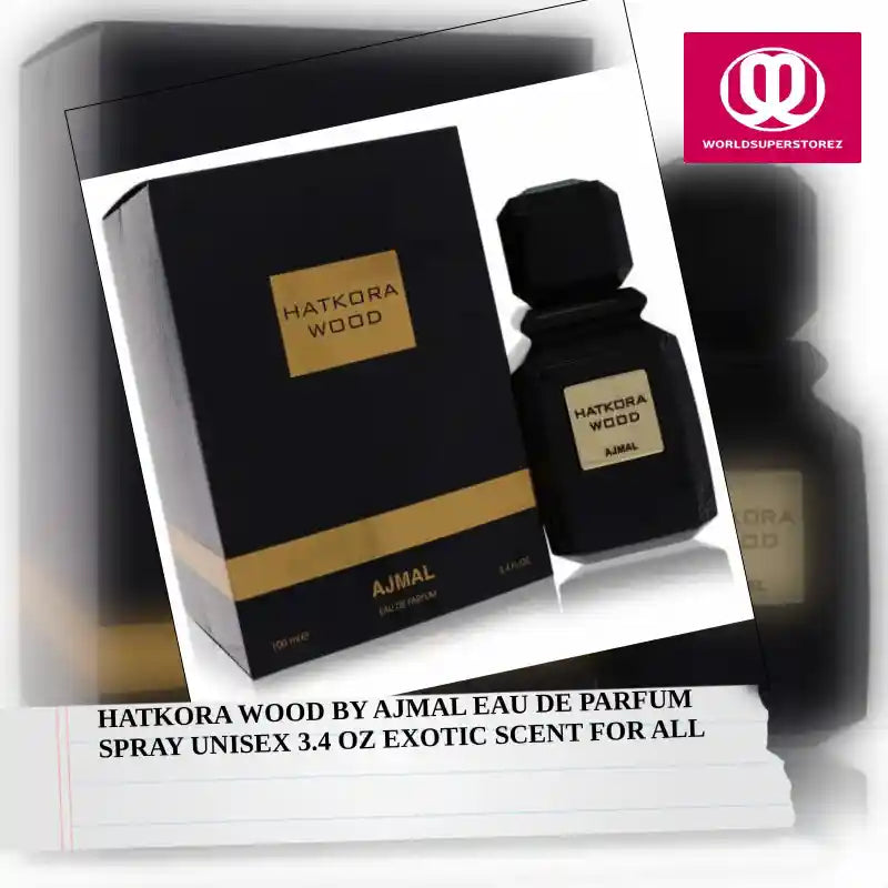 Hatkora Wood by Ajmal Eau De Parfum Spray Unisex 3.4 oz Exotic Scent for All by@Outfy