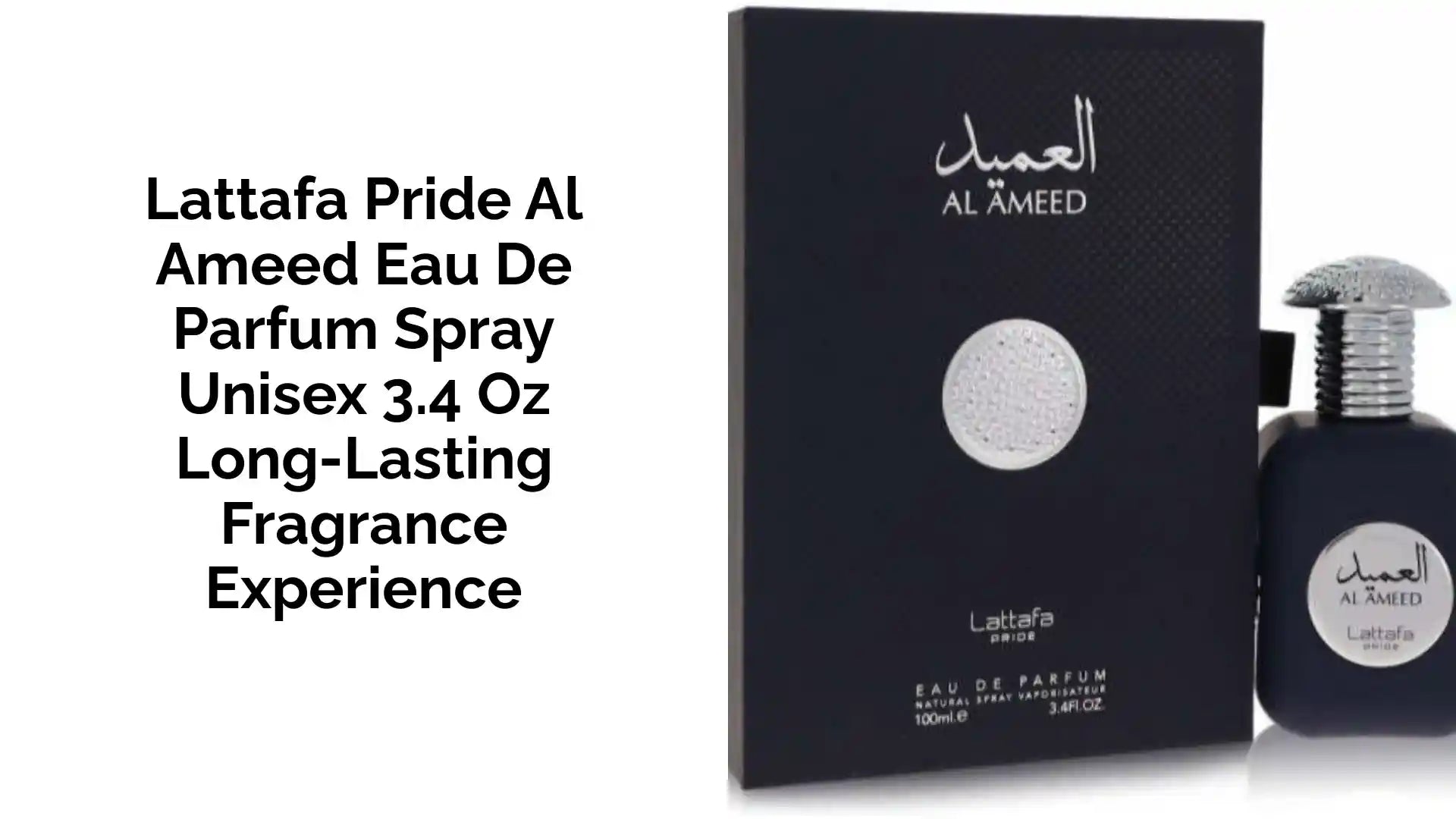 Lattafa Pride Al Ameed Eau De Parfum Spray Unisex 3.4 oz Long-Lasting Fragrance Experience by@Outfy