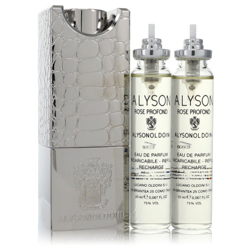 Rose Profond by Alyson Oldoini Eau De Parfum Refillable Spray Includes 3 x 20 ml Refills and Atomizer 2 oz 2 oz / 60 ml / Alcohol, Amber,