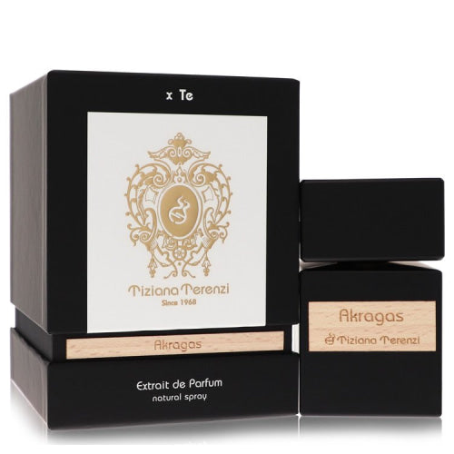 Tiziana Terenzi Akragas by Tiziana TerenziExtrait De Parfum Spray (Unisex) 3.4 oz 3.4 oz / 100 ml / Alcohol, Amber, Woody, Aldehyde, Oils