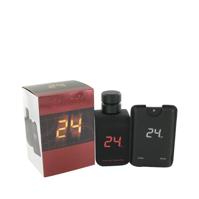 24 Go Dark The Fragrance by ScentStory Eau De Toilette Spray + .8 oz Mini Pocket Spray 3.4 oz