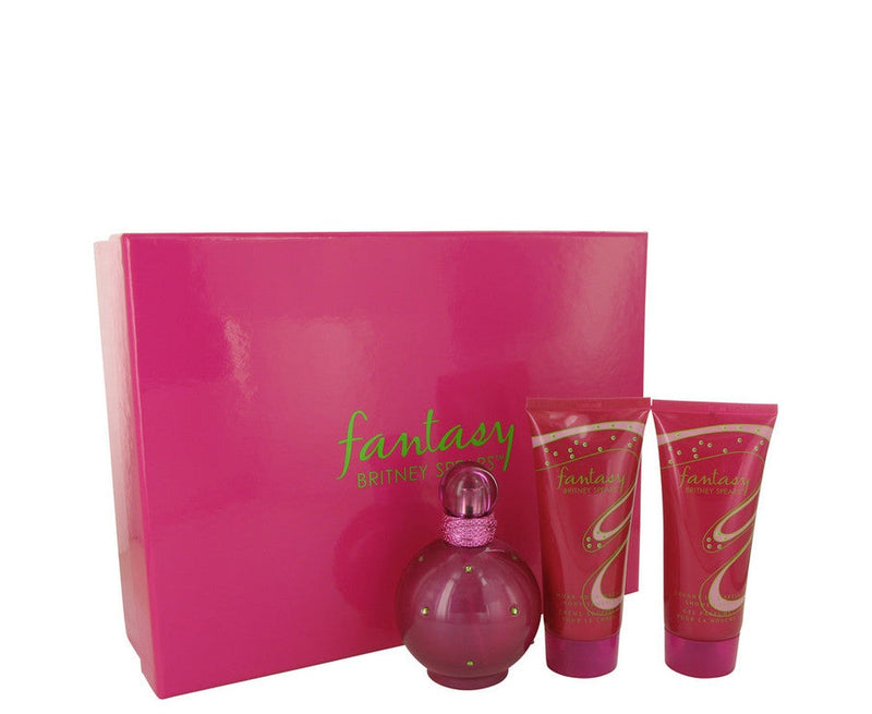 Fantasy by Britney SpearsGift Set -- 3.3 oz Eau De Parfum Spray + 3.3 oz Body Souffle + 3.3 oz Shower Gel