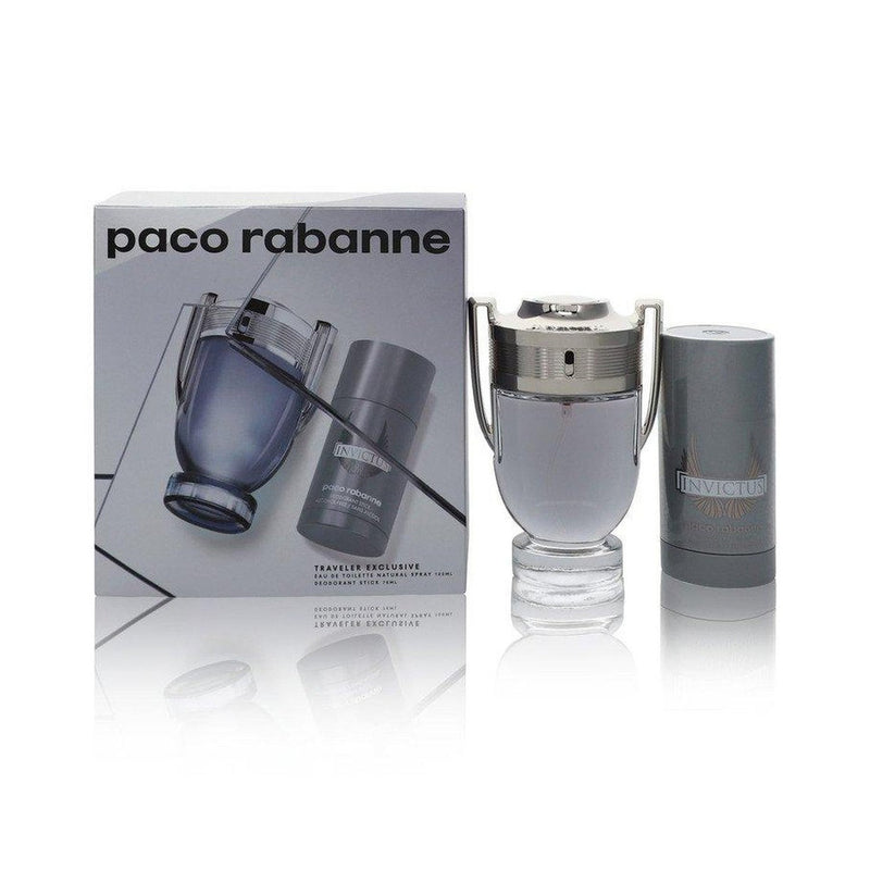 Invictus by Paco Rabanne Gift Set -- 3.4 oz Eau De Toilette Spray + 2.5 oz Deodorant Stick