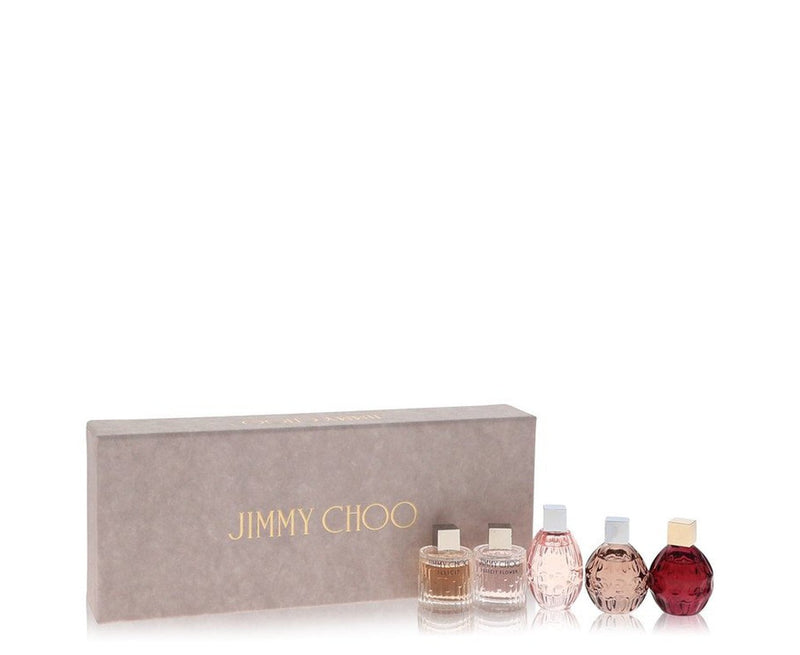 Jimmy Choo Fever by Jimmy ChooGift Set -- 3 x .15 oz Mini EDP Sprays in Jimmy Choo Illicit, Jimmy Choo, & Jimmy Choo Fever + 2 x .15 oz Mini EDT sprays in Jimmy Choo Illicit Flower & Jimmy Choo L’eau