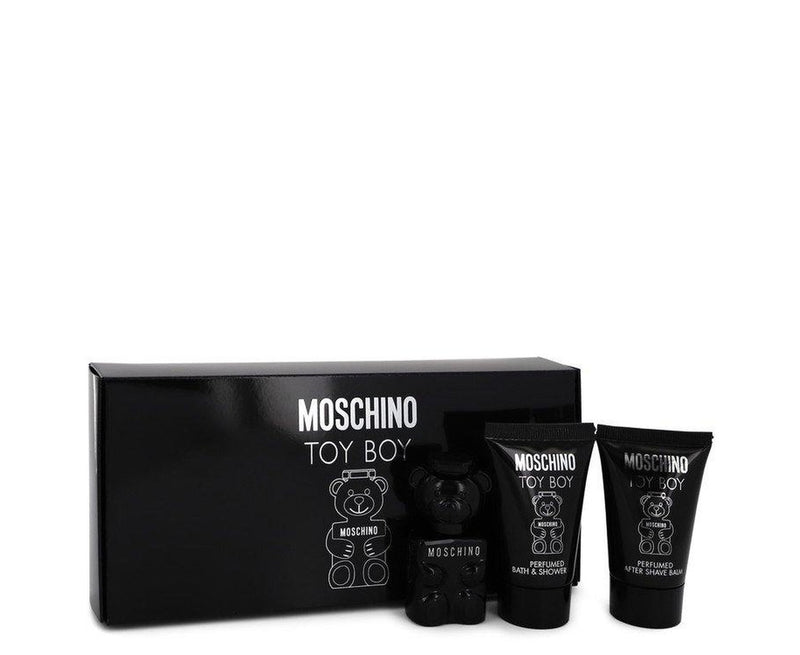 Moschino Toy Boy by Moschino Gift Set -- .17 oz Mini EDP + .8 oz Shower Gel + .8 oz After Shave Balm