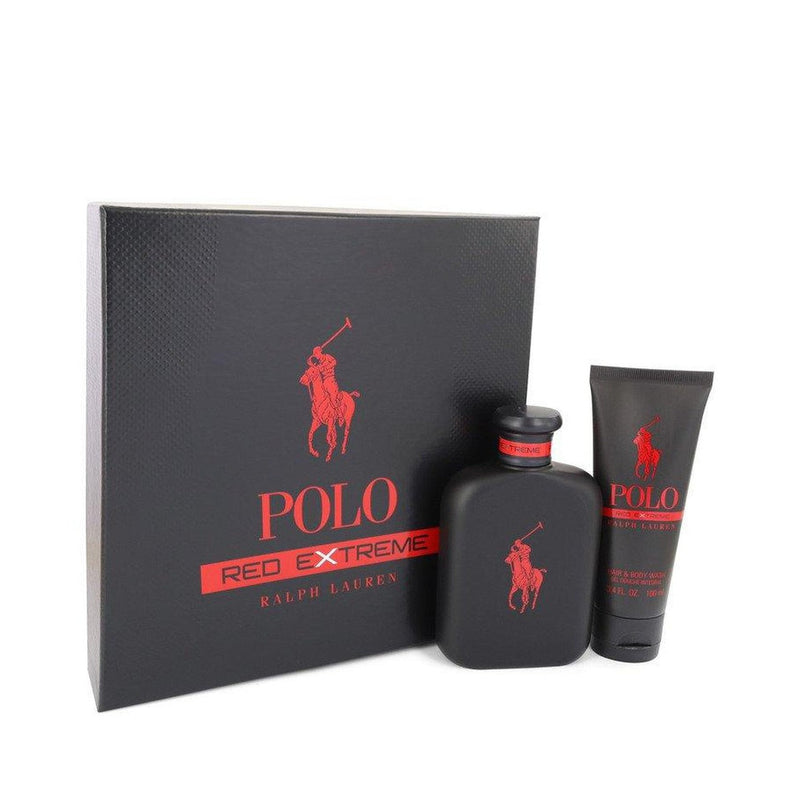 Polo Red Extreme by Ralph Lauren Gift Set -- 4.2 oz Eau De Parfum Spray + 3.4 oz Hair & Body Wash