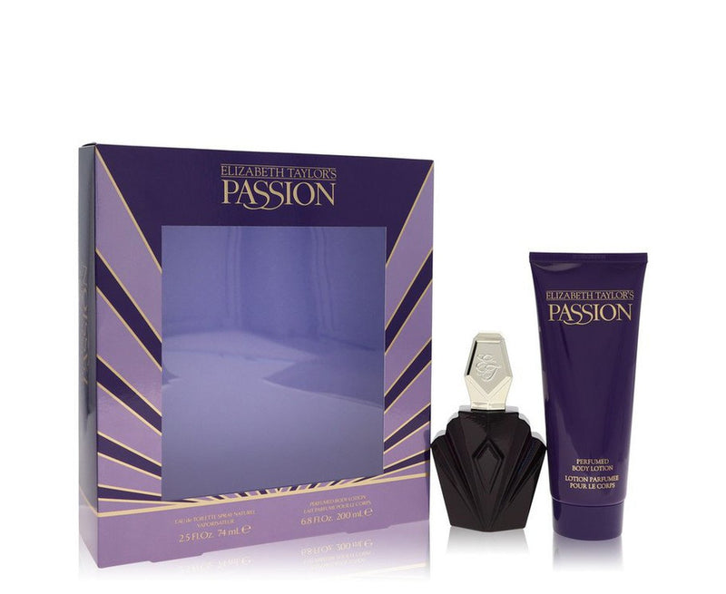 Passion by Elizabeth TaylorGift Set -- 2.5 oz Eau De Toilette Spray + 6.8 oz Body Lotion
