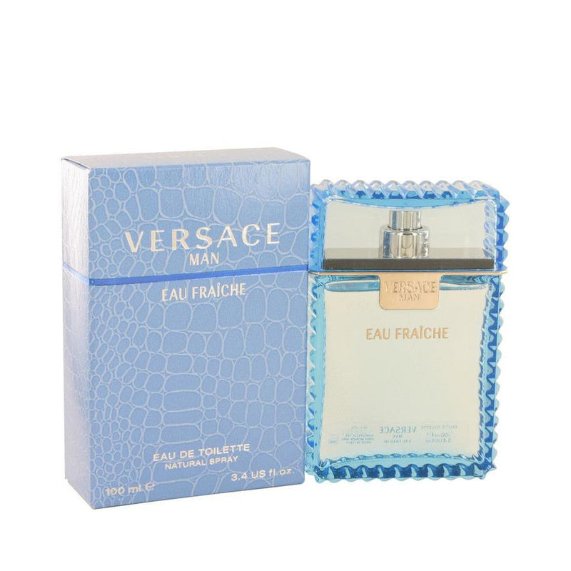 Versace Man by Versace Eau Fraiche Eau De Toilette Spray (Blue) 3.4 oz