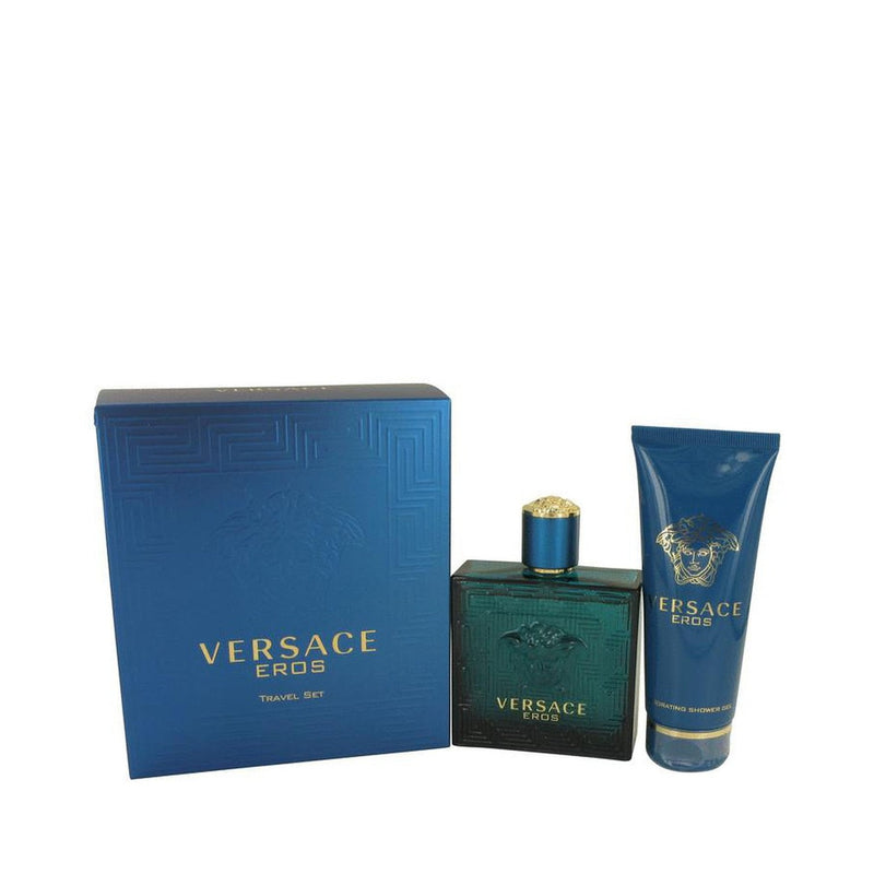 Versace Eros by Versace Gift Set -- 3.4 oz Eau De Toilette Spray + 3.4 oz Shower Gel