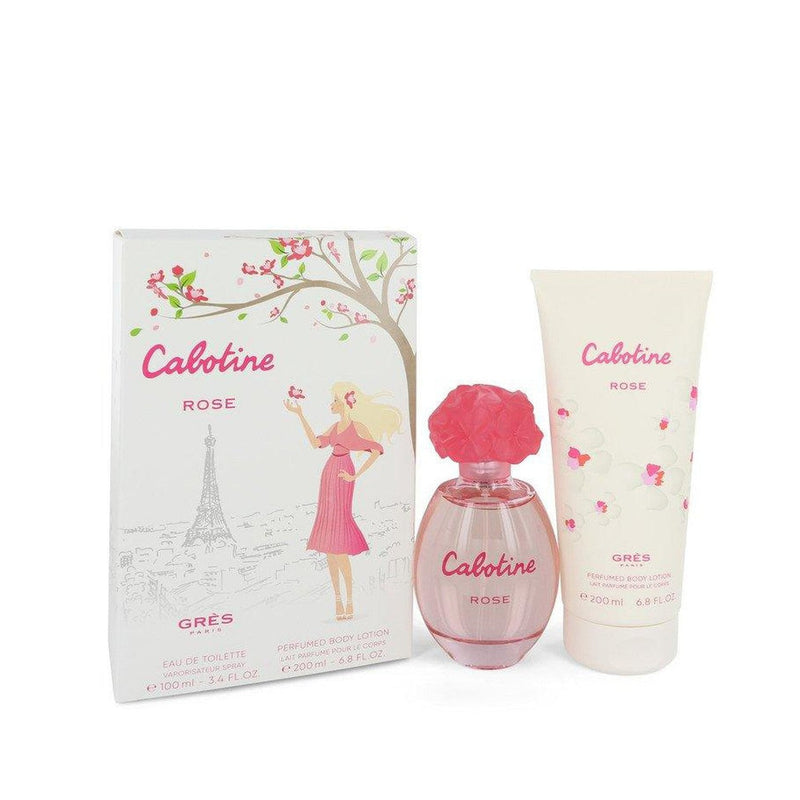 Cabotine Rose by Parfums Gres Gift Set -- 3.4 oz Eau De Toilette Spray + 6.7 oz Body Lotion